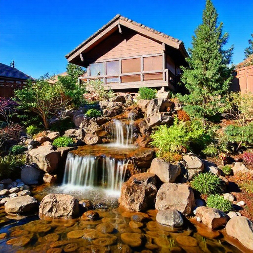 Small Japanese garden waterfall ideas for Colorado.