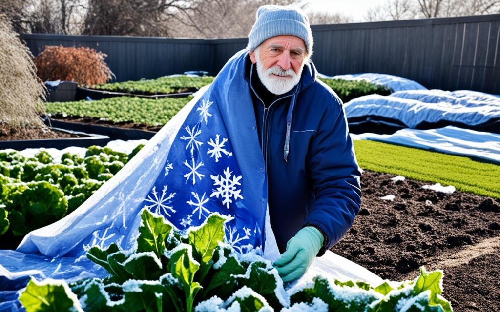 Keeping frost away from plants