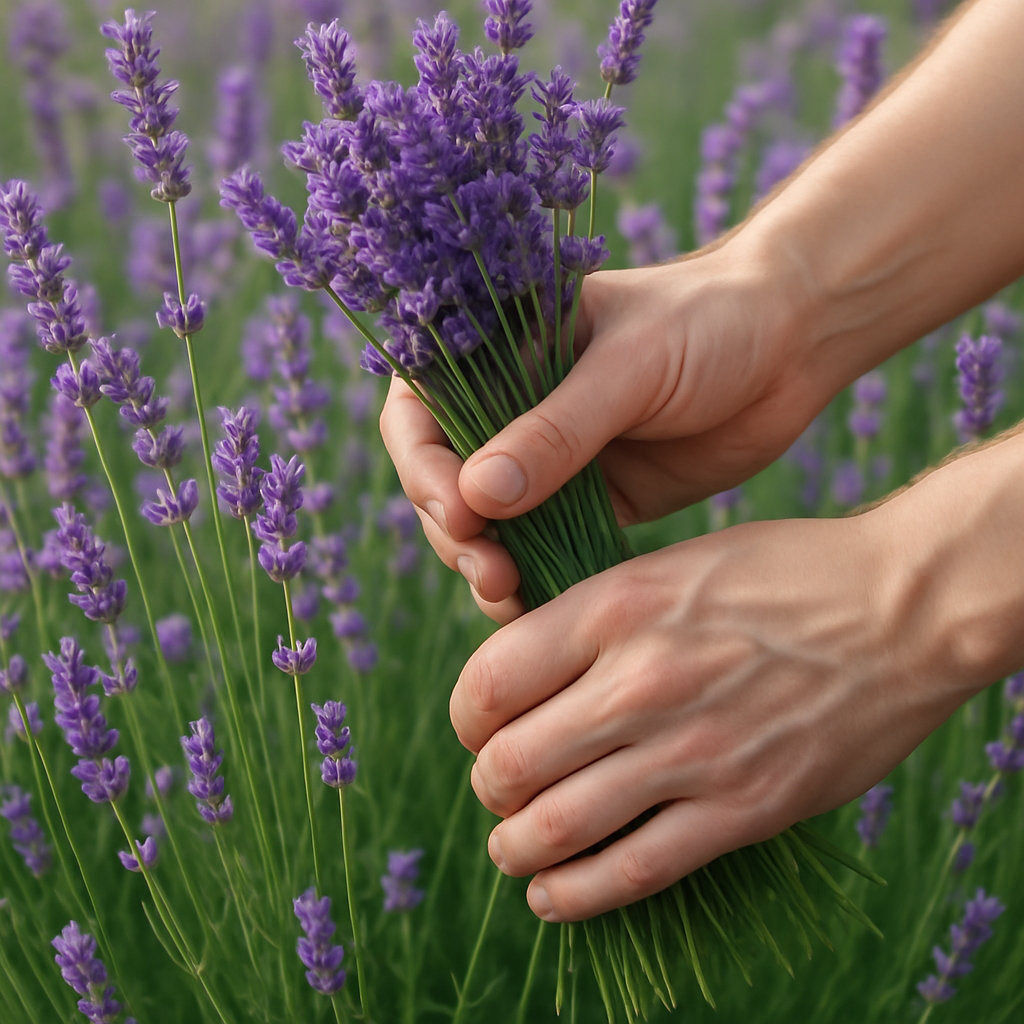 Harvesting Lavender